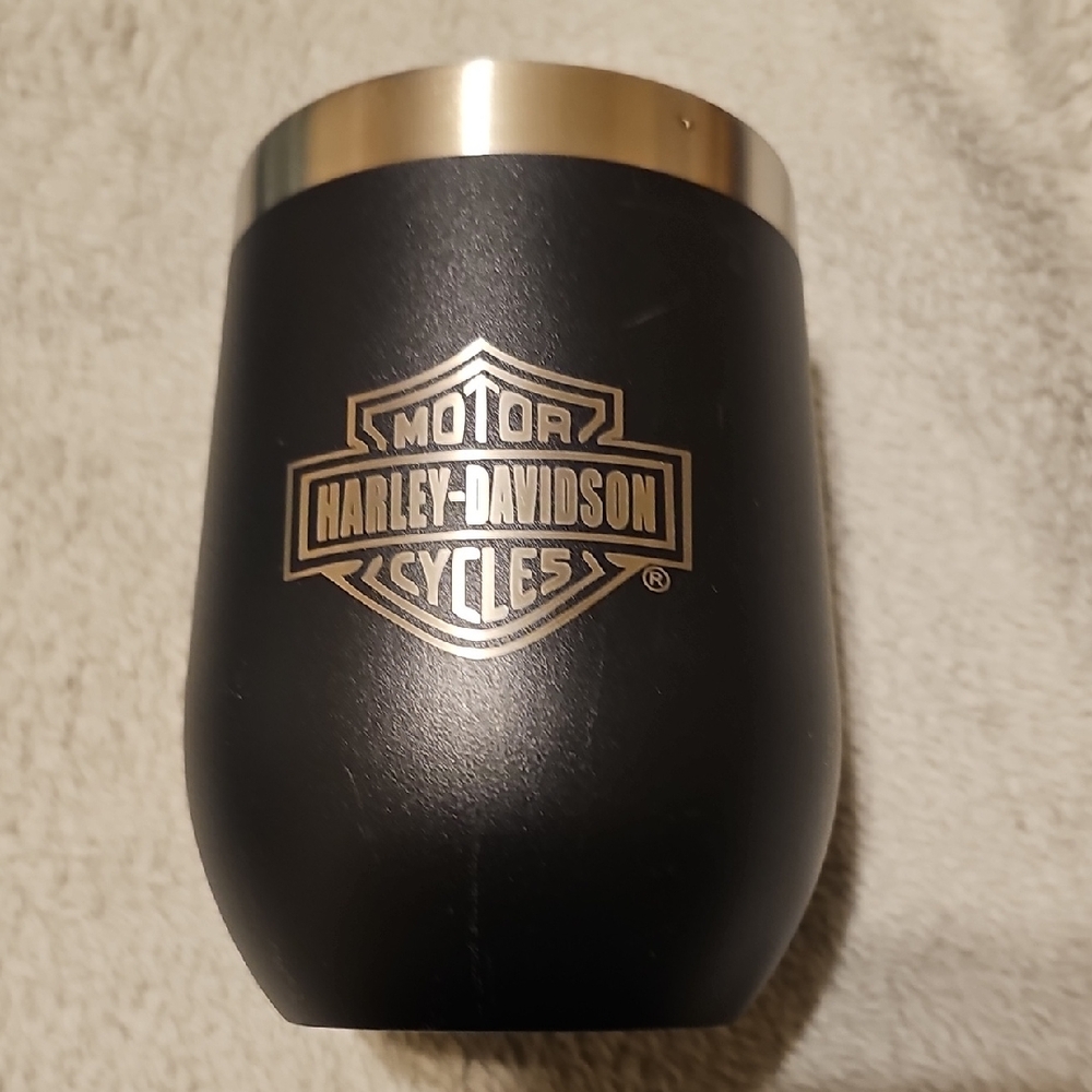 Harley-Davidson Black and Silver Tumbler